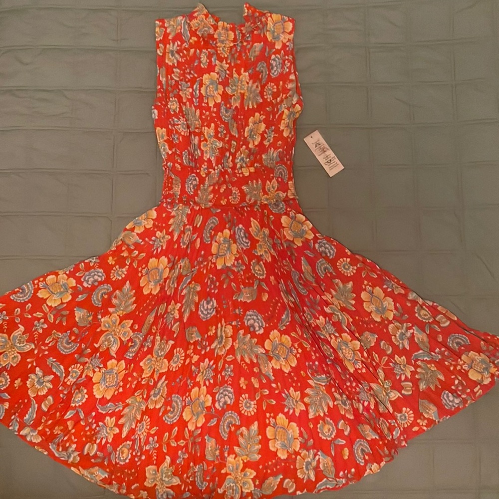 Nanette saffron sun print midi dress